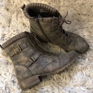 Brown Combat Boots